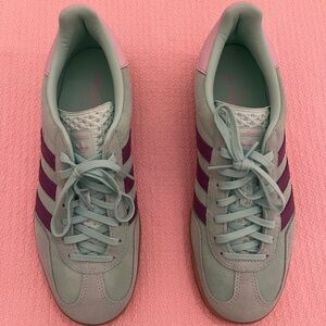 Adidas Mint and Purple Gazelle Sneakers Size 10